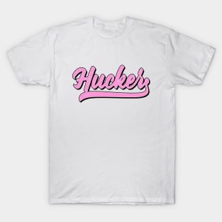 Hucker Distressed Varsity Pink T-Shirt